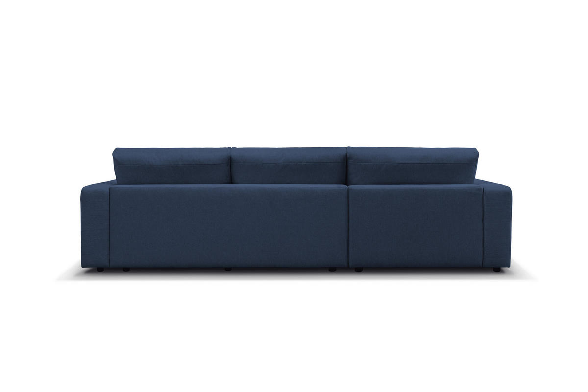 ECKSOFA VIGO Dunkelblau  - Schwarz/Dunkelblau, Design, Textil (172/303cm) - MID.YOU