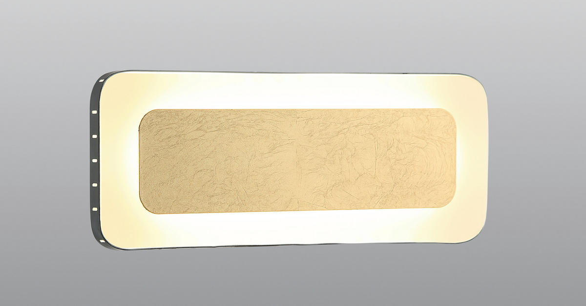 LED-WANDLEUCHTE 30/12/4,5 cm   - Goldfarben/Schwarz, Design, Metall (30/12/4,5cm)