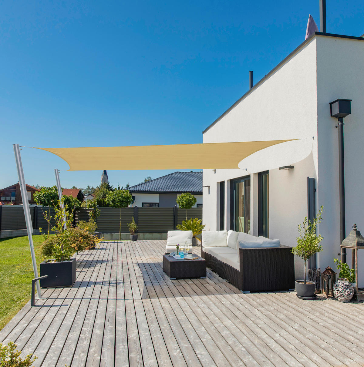 GARTENSONNENSEGEL  400/500 cm  - Champagner, Basics (400/500cm)