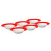 SUPPENTELLERSET VARIO 6-teilig  - Rot/Weiß, Basics, Keramik (21,5cm) - Van Well