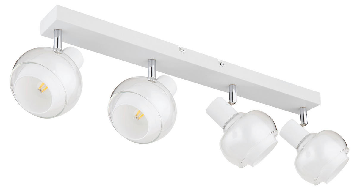 STRAHLER - Klar/Chromfarben, Design, Glas/Metall (56/10,5/13,5cm) - Globo