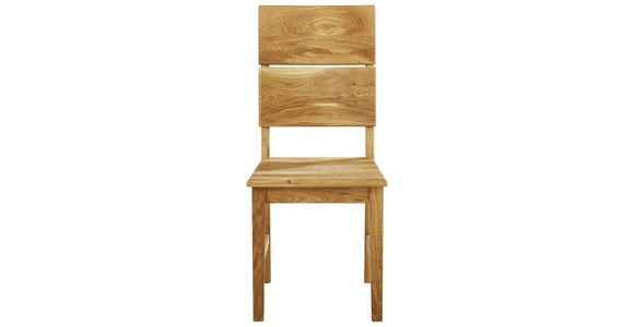 STUHL Eiche dunkel Wildeiche massiv - Eiche dunkel/Eichefarben, Natur, Holz (43/94,5/50cm) - Linea Natura
