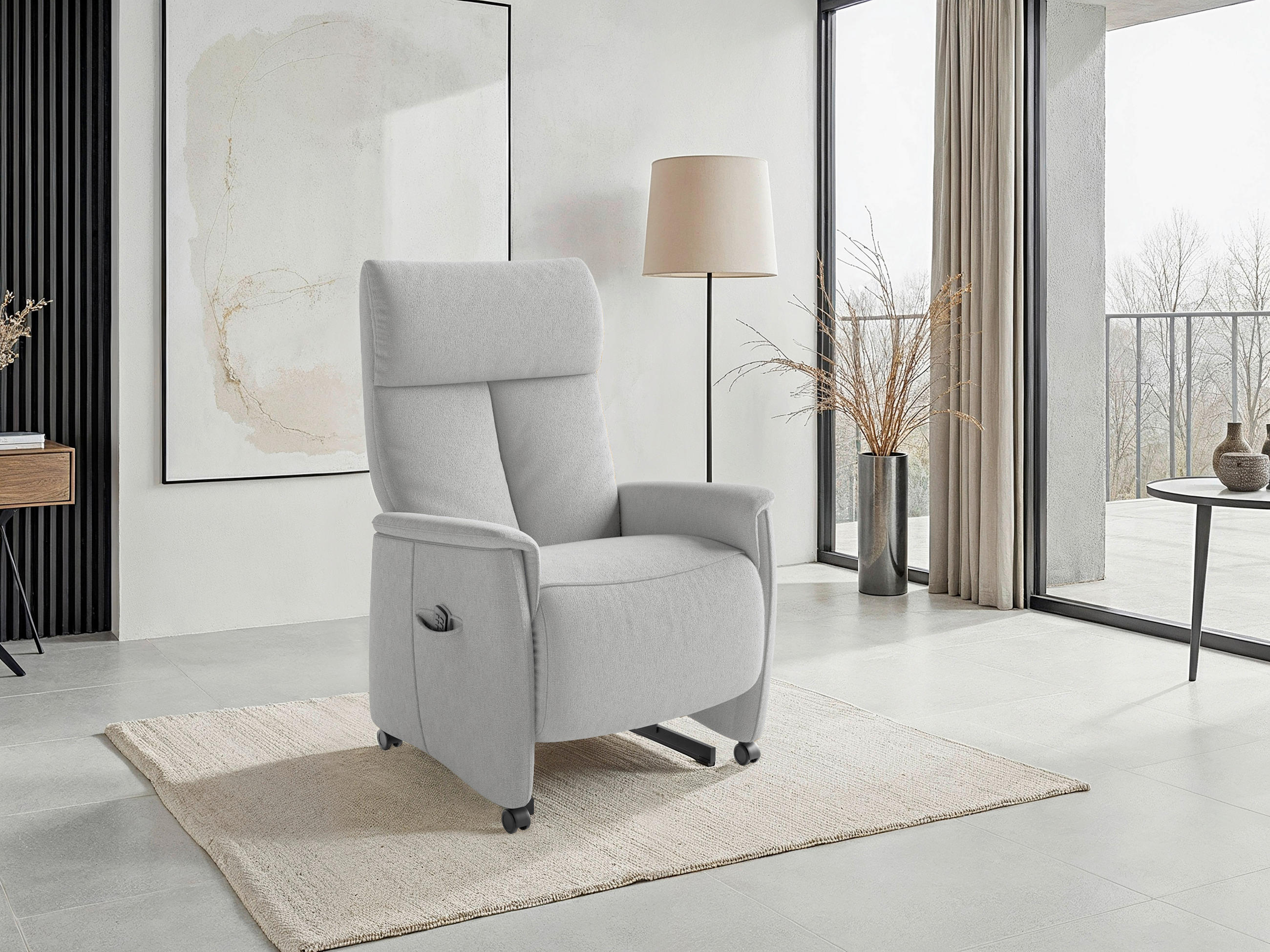 Sit & More RELAXAČNÍ KŘESLO, textil, barvy stříbra