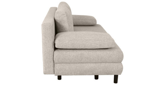 SCHLAFSOFA Lia in Webstoff Graubraun  - Graubraun/Schwarz, Design, Textil/Metall (197/84/92,5cm) - Hom`in