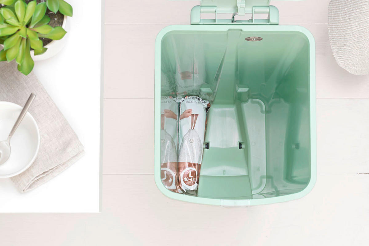 KOŠ ZA SMETI - zelena, Basics, umetna masa (28/66.6/35.2cm) - Brabantia