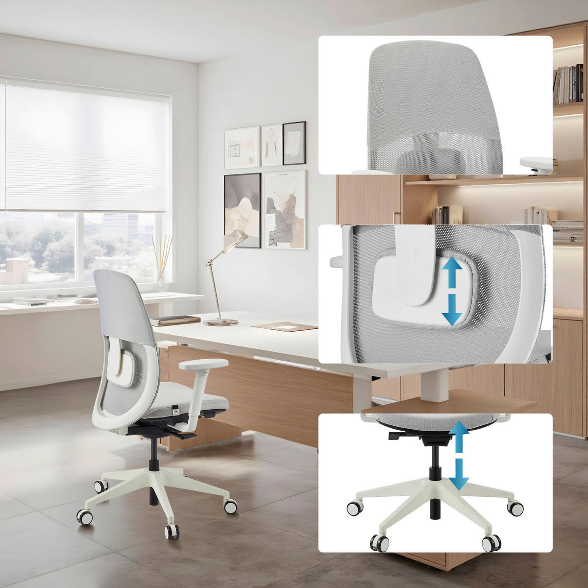 DREHSTUHL  in Flachgewebe Grau  - Grau, MODERN, Kunststoff/Textil (71/112/66cm) - MID.YOU