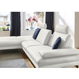 ECKSOFA in Echtleder Weiß  195/308 cm  - Schwarz/Weiß, Design, Leder/Metall (195/308cm) - Dieter Knoll