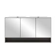 SPIEGELSCHRANK 120/64/20 cm  - Alufarben/Graphitfarben, Natur, Glas/Holzwerkstoff (120/64/20cm) - Xora