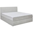 BOXSPRINGBETT 180/200 cm  in Hellgrau  - Hellgrau/Schwarz, KONVENTIONELL, Holz/Textil (180/200cm) - Carryhome