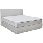 BOXSPRINGBETT 180/200 cm  in Hellgrau  - Hellgrau/Schwarz, KONVENTIONELL, Holz/Textil (180/200cm) - Carryhome