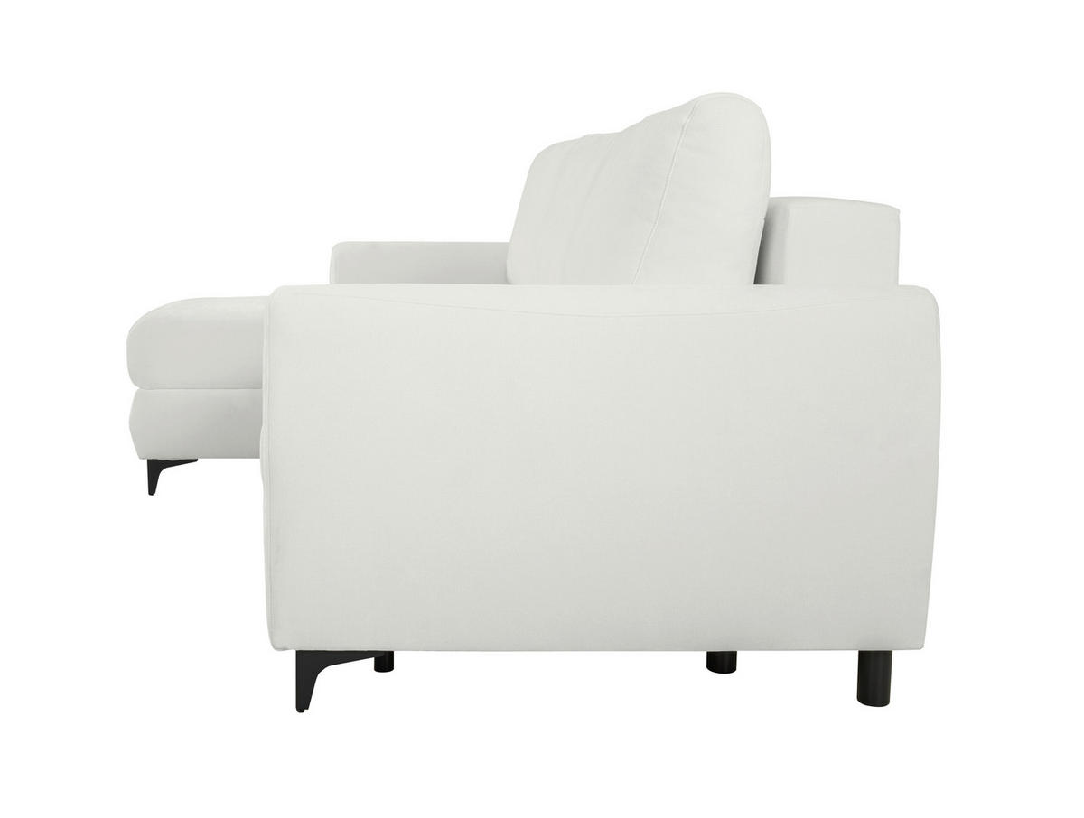 ECKSOFA Moli Creme  - Creme/Schwarz, Design, Textil/Metall (236/148cm) - Mican