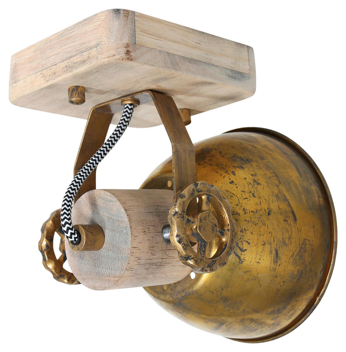 DECKENSPOTS - Anthrazit/Kupferfarben, Trend, Holz/Metall (59/19/23cm)