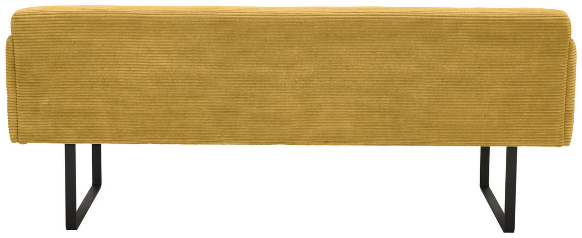 SITZBANK 217/85/69 cm Cord Gelb Metall  - Gelb/Schwarz, Design, Textil/Metall (217/85/69cm) - Musterring