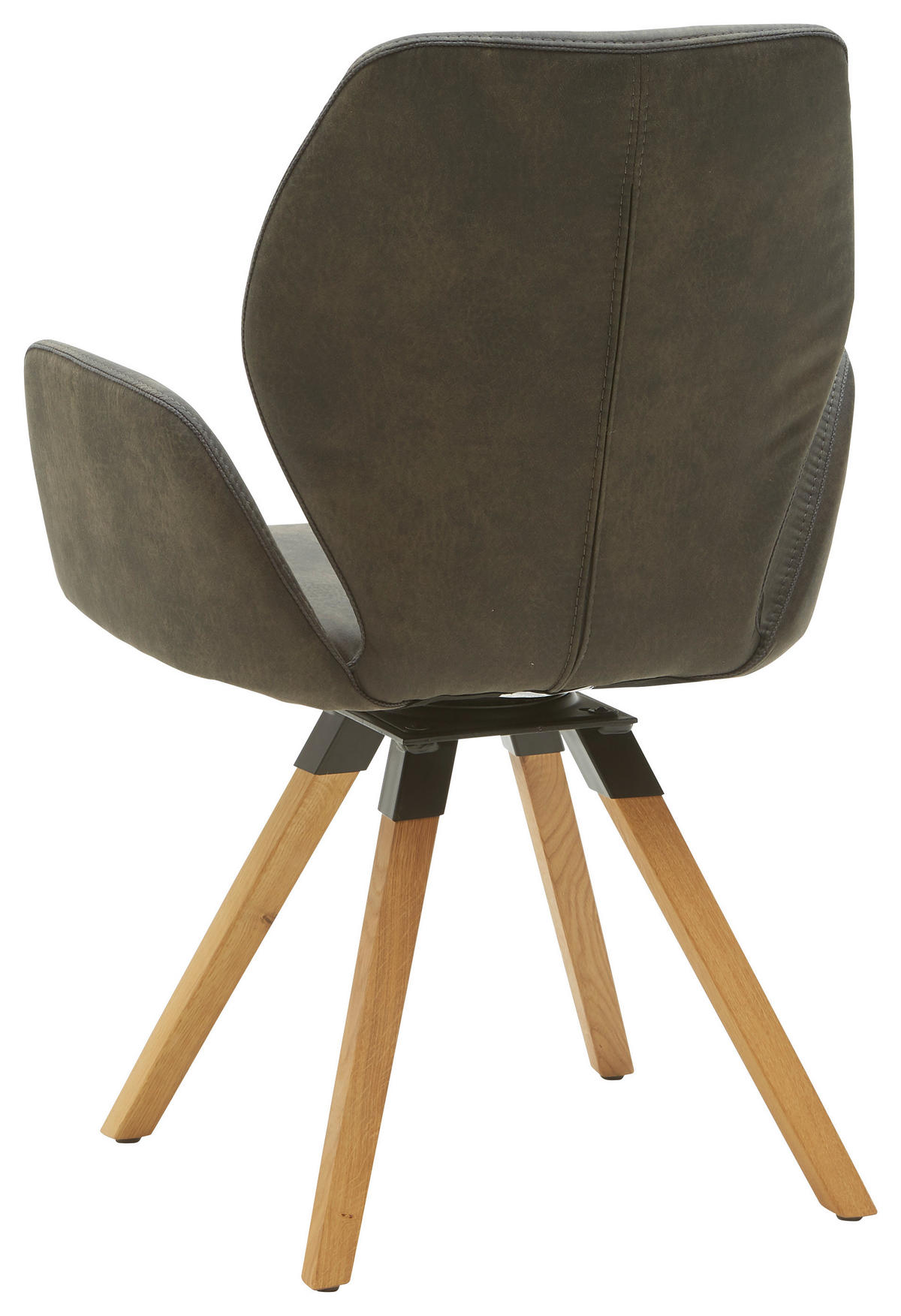 ARMLEHNSTUHL  in Mikrofaser  - Eichefarben/Anthrazit, Design, Holz/Textil (62/91/59cm) - Valnatura