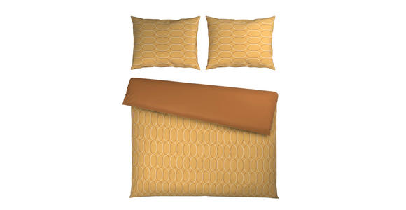 WENDEBETTWÄSCHE Mavie Satin 200/200 cm  - Gelb, KONVENTIONELL, Textil (200/200cm) - Novel