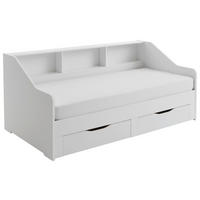 VÝSUVNÁ POSTEL 90-180/200 cm,  - bílá/barvy buku, Konvenční, kompozitní dřevo (90-180/200cm) - Carryhome