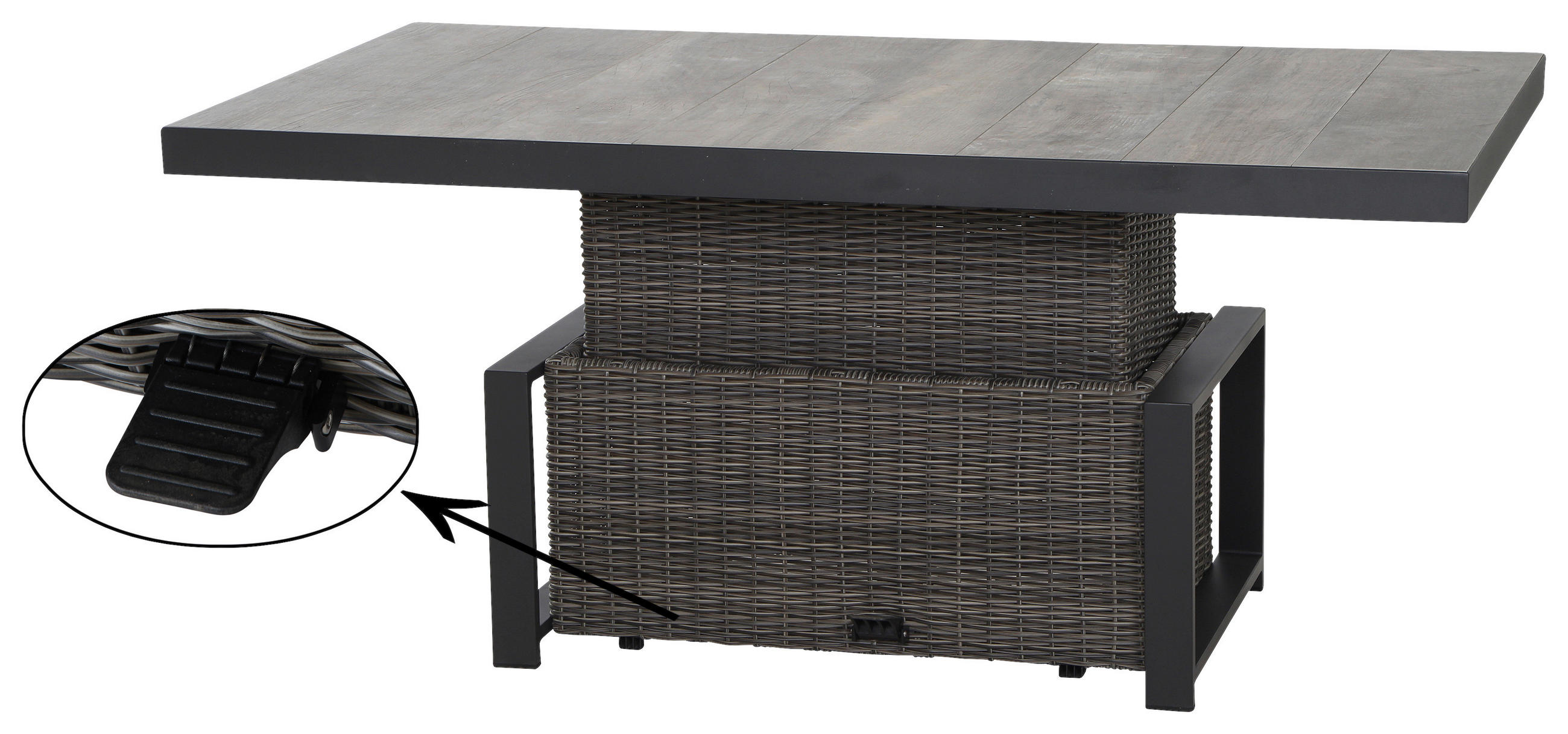 LOUNGEGARNITUR 5-teilig   83/103/160 cm Aluminium  - Grau, Basics, Keramik/Kunststoff (83/103/160cm) - Siena Garden