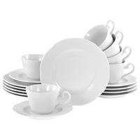 KAFFEESERVICE 18-teilig Weiß Arianne Weiss  - Weiß, Basics, Keramik - Creatable
