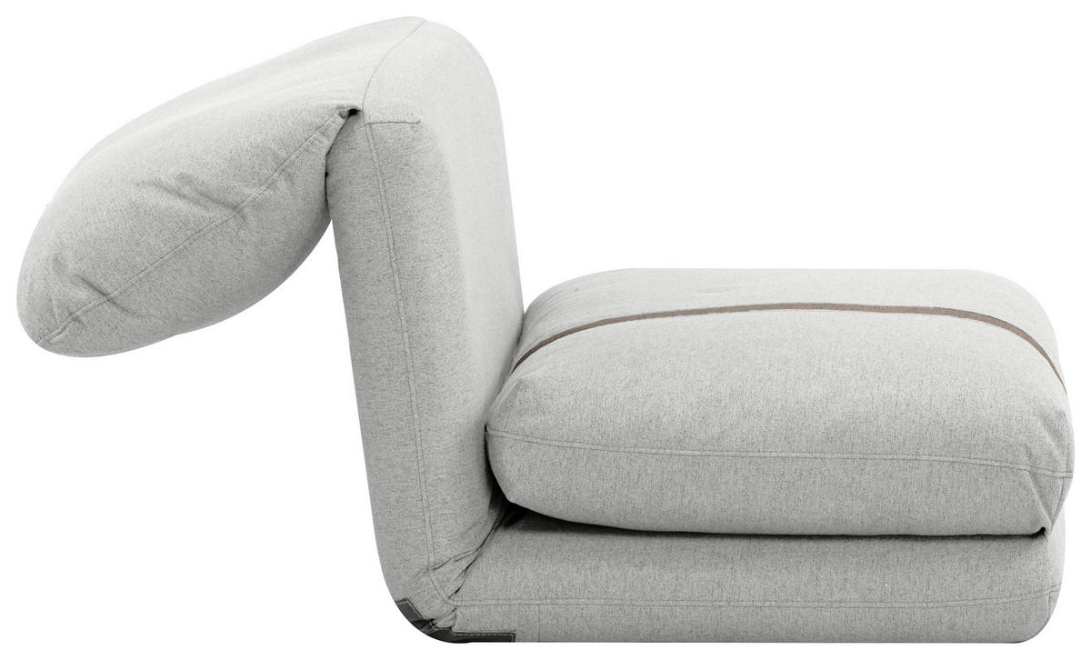 SCHLAFSESSEL Webstoff Weiß    - Hellbraun/Weiß, MODERN, Textil (78/58/82cm) - Livetastic