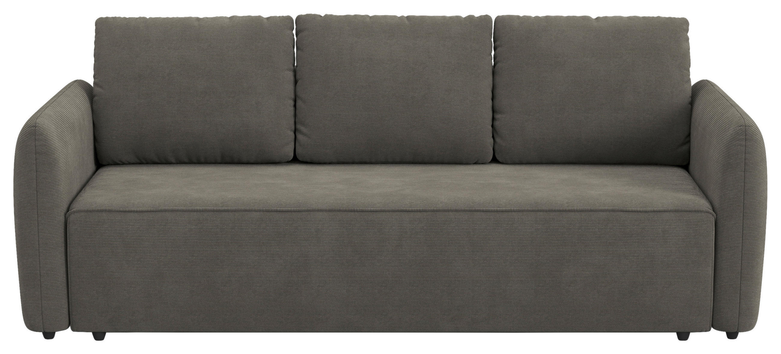 SCHLAFSOFA Cord Anthrazit  - Anthrazit/Schwarz, Trend, Kunststoff/Textil (222/89/102cm) - MID.YOU