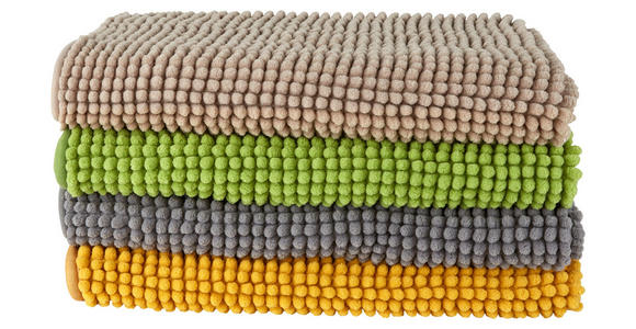 BADEMATTE 50/80 cm Gelb - Gelb, Basics, Kunststoff/Textil (50/80cm) - Boxxx