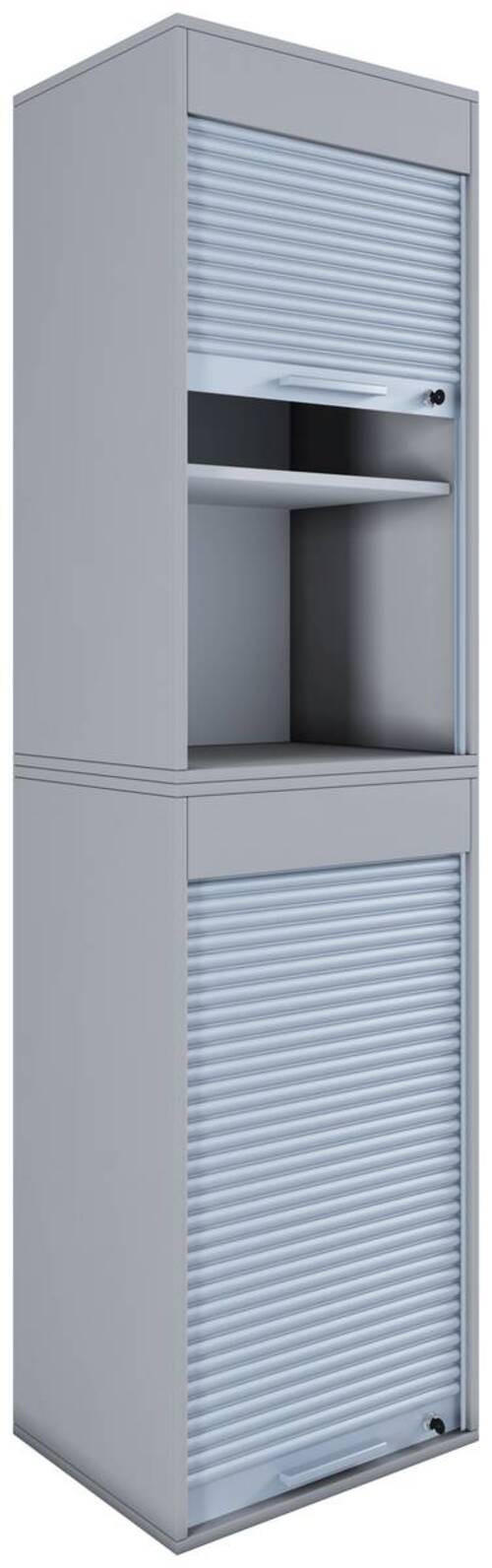 AKTENSCHRANK 50/186/40 cm  - Grau, Modern, Holzwerkstoff/Kunststoff (50/186/40cm) - MID.YOU
