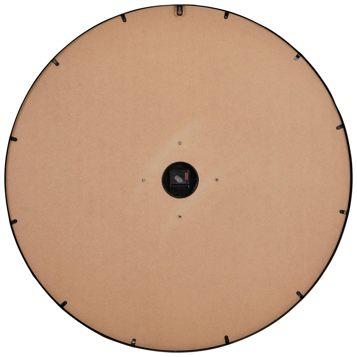 WANDUHR Naturfarben, Schwarz 96/96/3 cm  - Schwarz/Naturfarben, Design, Holzwerkstoff/Metall (96/96/3cm) - MID.YOU