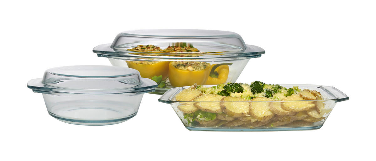 SET VASE PENTRU CUPTOR  5 piese  - străveziu, Basics, sticlă - Homeware
