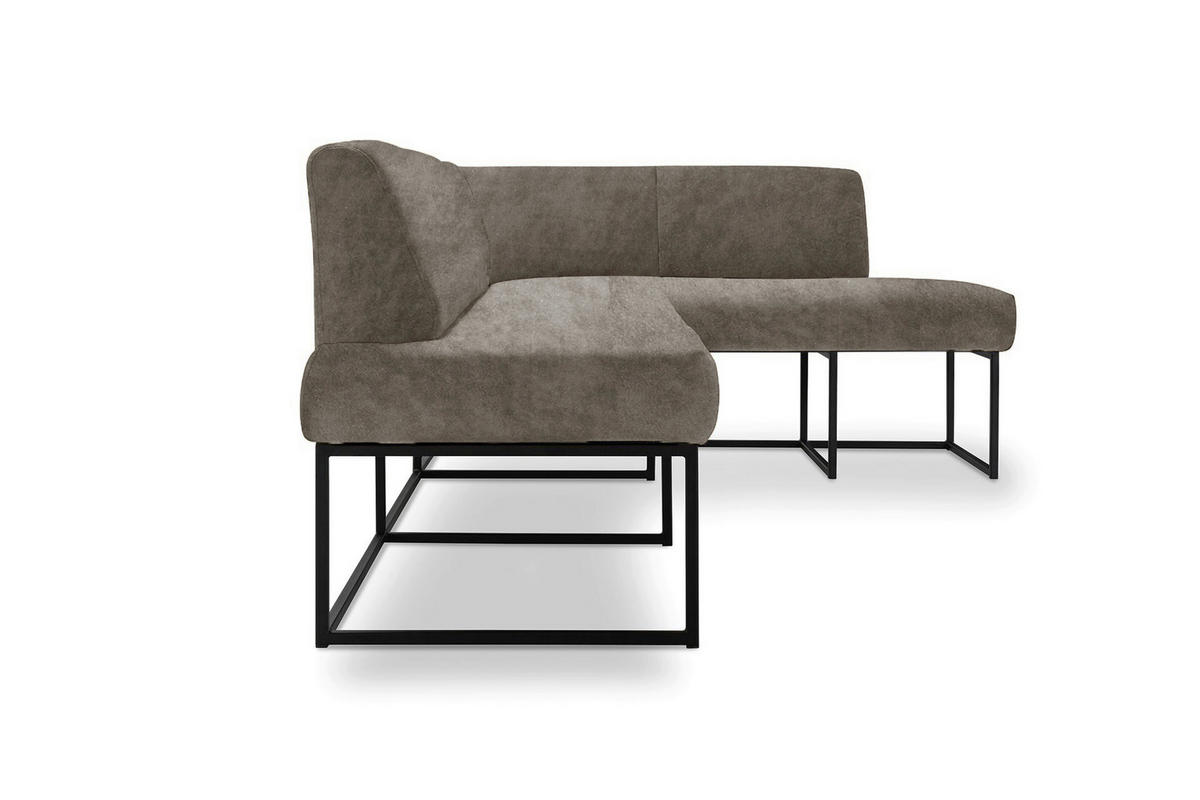 UGAONA KLUPA  siva   - siva/crna, Moderno, drvo/metal (245/157cm) - Livetastic
