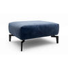 HOCKER in Textil Dunkelblau  - Schwarz/Dunkelblau, Design, Textil/Metall (90/70/46cm) - SENSOO