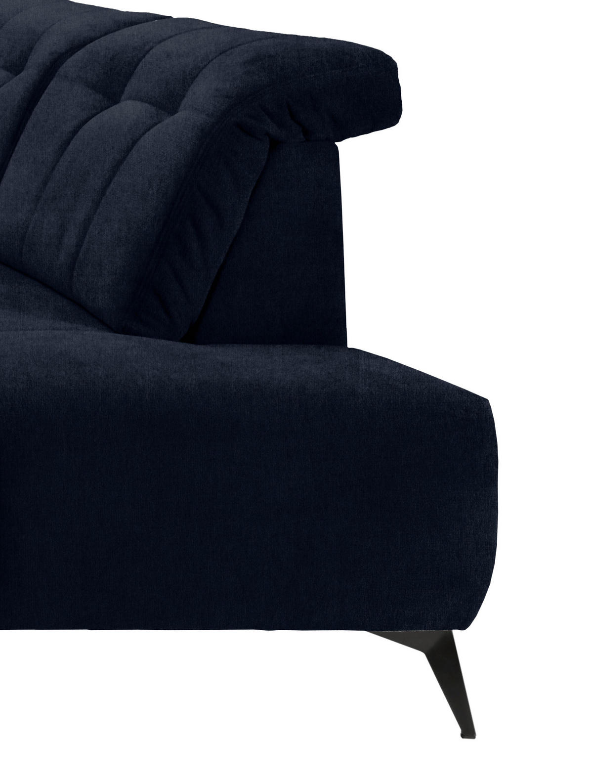 WOHNLANDSCHAFT in Mikrofaser Dunkelblau  - Schwarz/Dunkelblau, Modern, Textil/Metall (180/337/200cm) - Livetastic