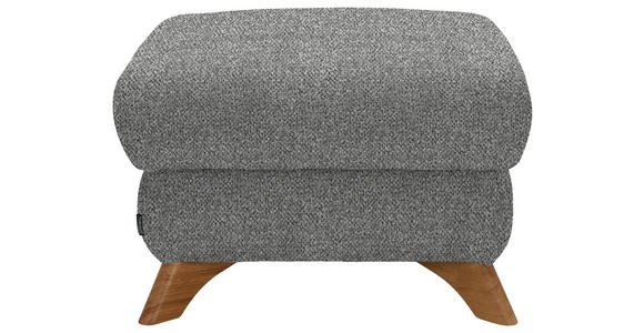 HOCKER Bouclé Hellgrau - Eichefarben/Hellgrau, MODERN, Holz/Textil (65/47/65cm) - Valnatura