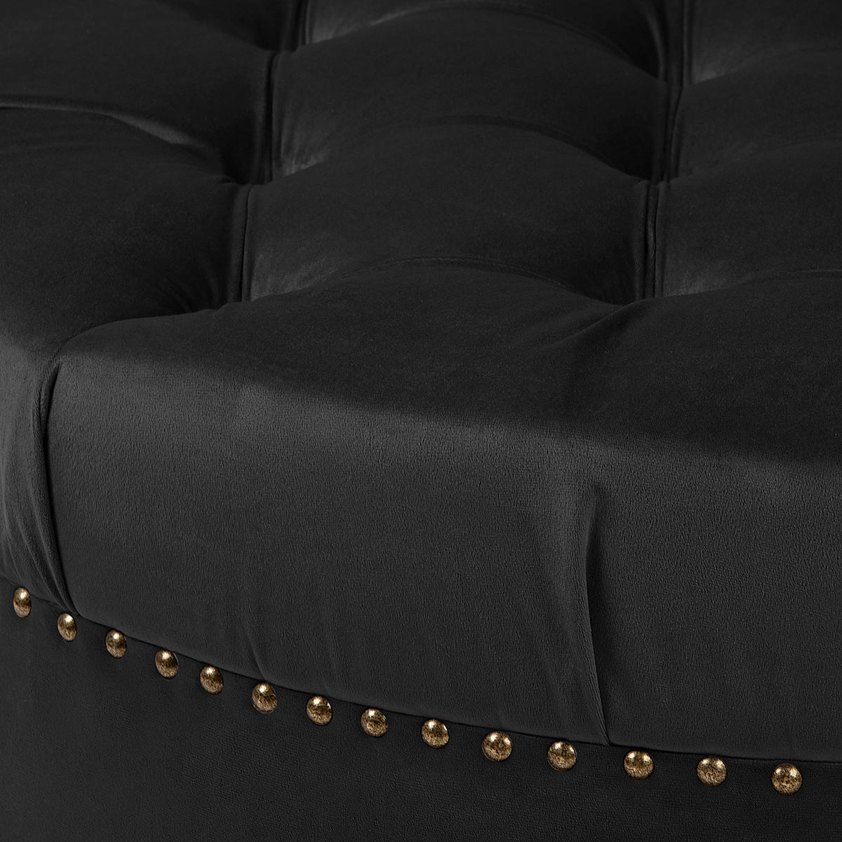 HOCKER in Textil Schwarz  - Schwarz/Braun, Design, Holz/Textil (80/45/80cm) - Livetastic