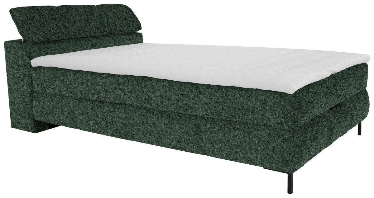BOXBETT 120/200 cm  in Waldgrün  - Waldgrün/Schwarz, Konventionell, Holz/Holzwerkstoff (120/200cm) - Xora