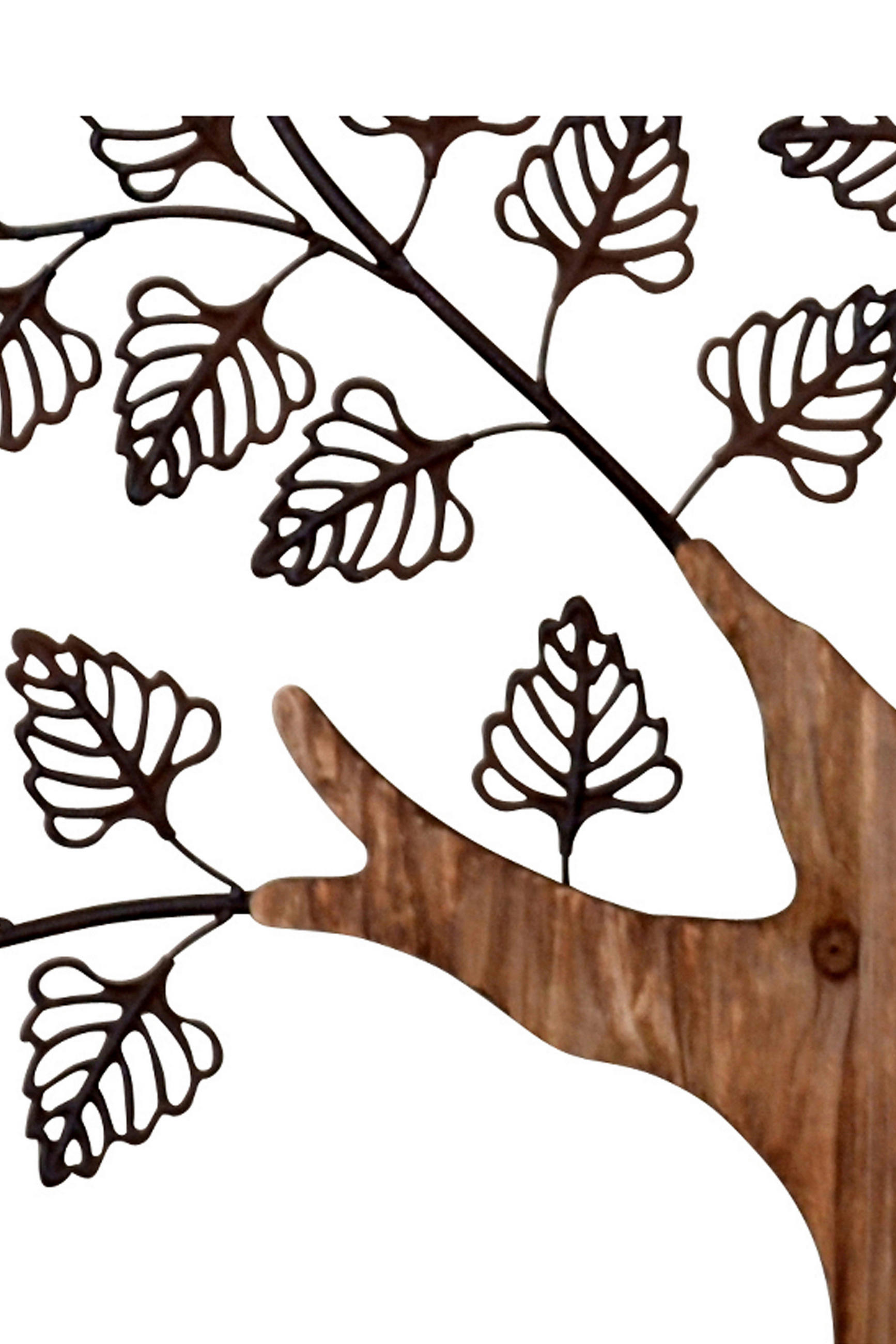 Thumbnail - Mid.you Wanddeko, Braun, Holz, Metall, Pinie, massiv, 117x70x3 cm, Dekoration, Skulpturen & Dekoobjekte, Wanddeko