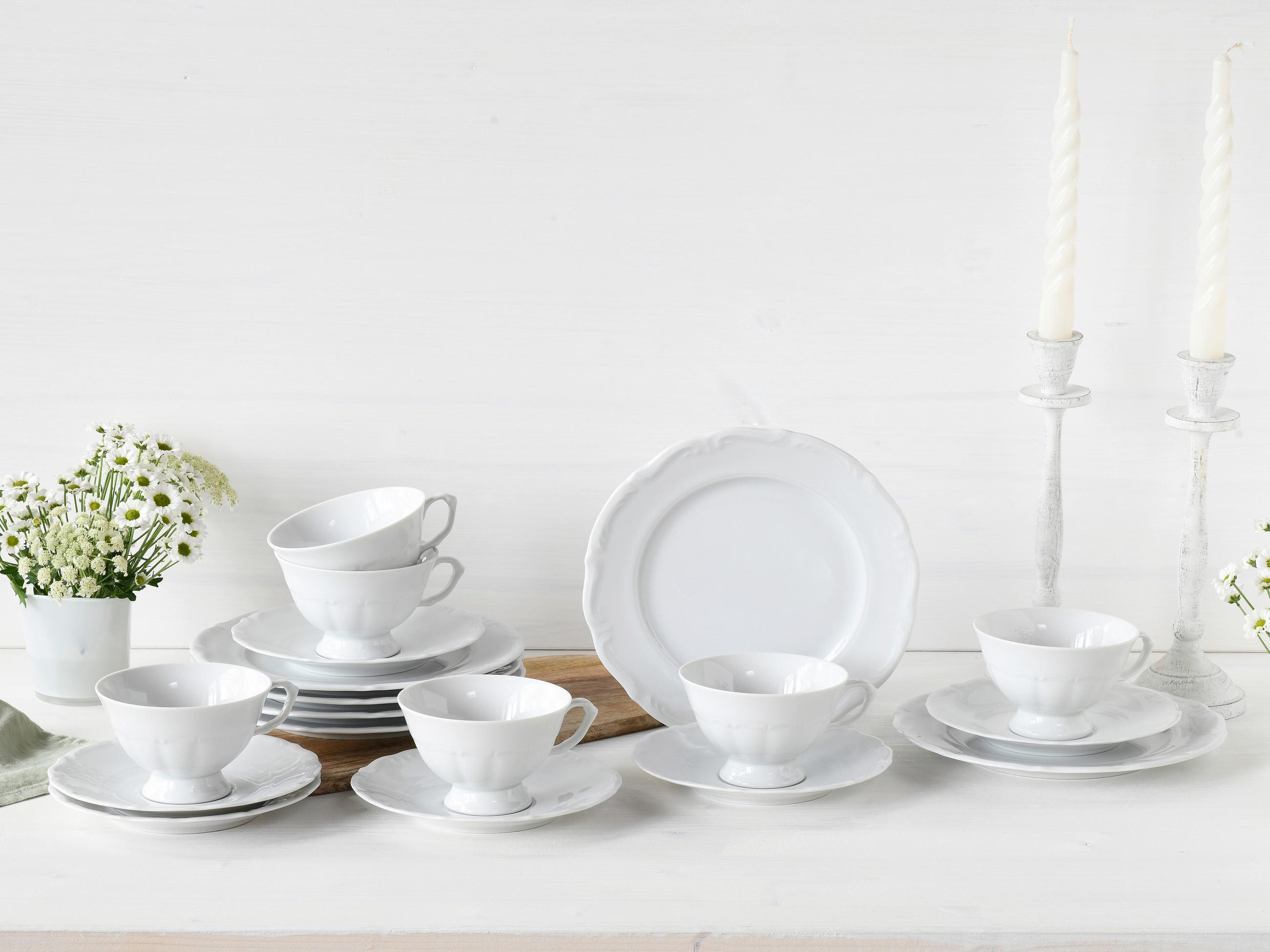 KAFFEESERVICE Weiß Maria Theresia Weiss 18-teilig  - Weiß, Basics, Keramik - Creatable