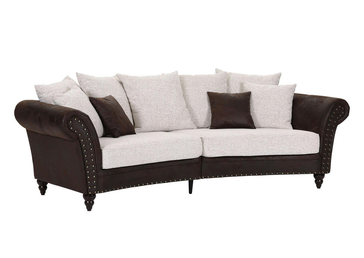 TROSJED tekstil  smeđa    - sivo-smeđa/tamno smeđa, Romantično / ladanjski, tekstil/drvo (273/79/50/125cm) - Landscape