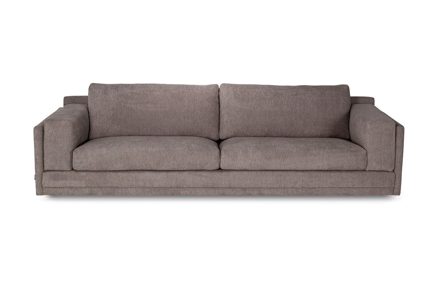 SOFFA i gråbrun  - gråbrun, Klassisk, metall/trä (252/93cm) - Chilliano