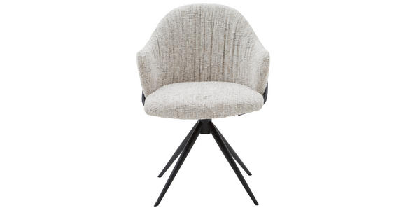 ARMLEHNSTUHL  in beflockt  - Anthrazit/Hellgrau, Design, Textil (57/84/44,5cm) - Belluti