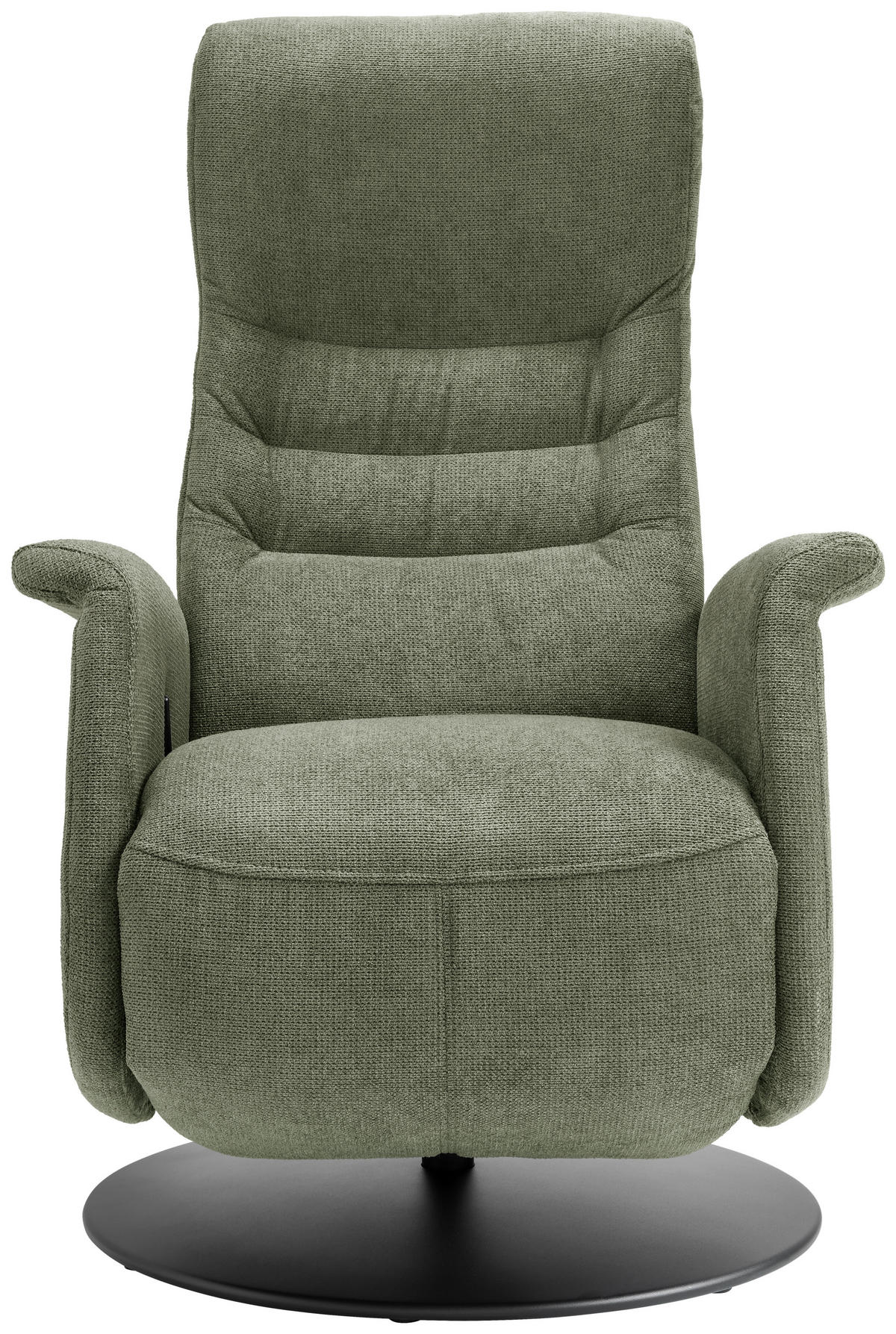 RELAXSESSEL LATINA Chenille Kopfteilverstellung, Fußteilverstellung, Rücken echt    - Dunkelgrün/Schwarz, MODERN, Textil/Metall (72/118/85-165cm) - Livetastic