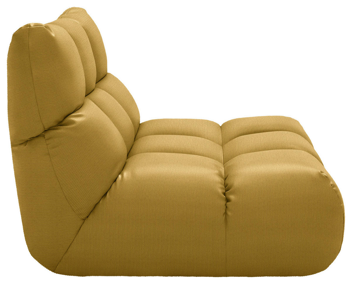 SESSEL Feincord Goldfarben, Hellgrün  - Goldfarben/Schwarz, Design, Kunststoff/Textil (112/85/108cm) - Pure Home Lifestyle
