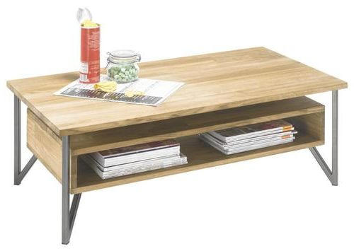 Couchtisch in Holz, Metall 110/60/40 cm