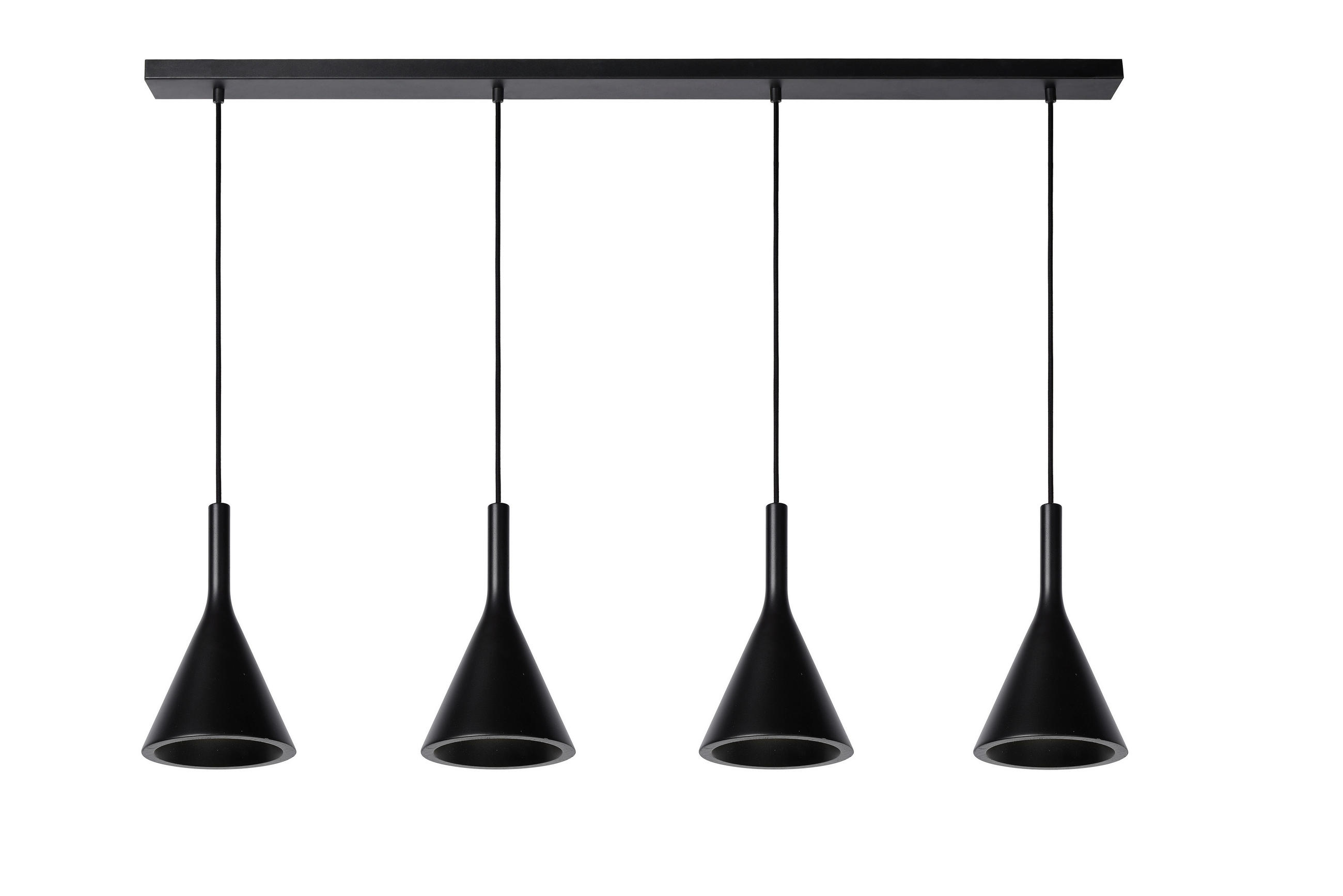 PENDELLEUCHTE GOSSE 120/17/159,5 cm   - Schwarz, Design, Metall (120/17/159,5cm) - Lucide
