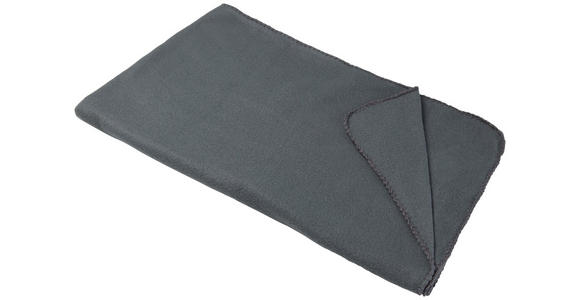 FLEECEDECKE BAKU 130/160 cm - Anthrazit, Basics, Textil (130/160cm) - Boxxx