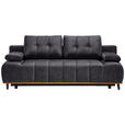 SCHLAFSOFA Clive in Webstoff Anthrazit  - Anthrazit/Schwarz, Design, Holz/Textil (206/77-87/102cm) - Novel