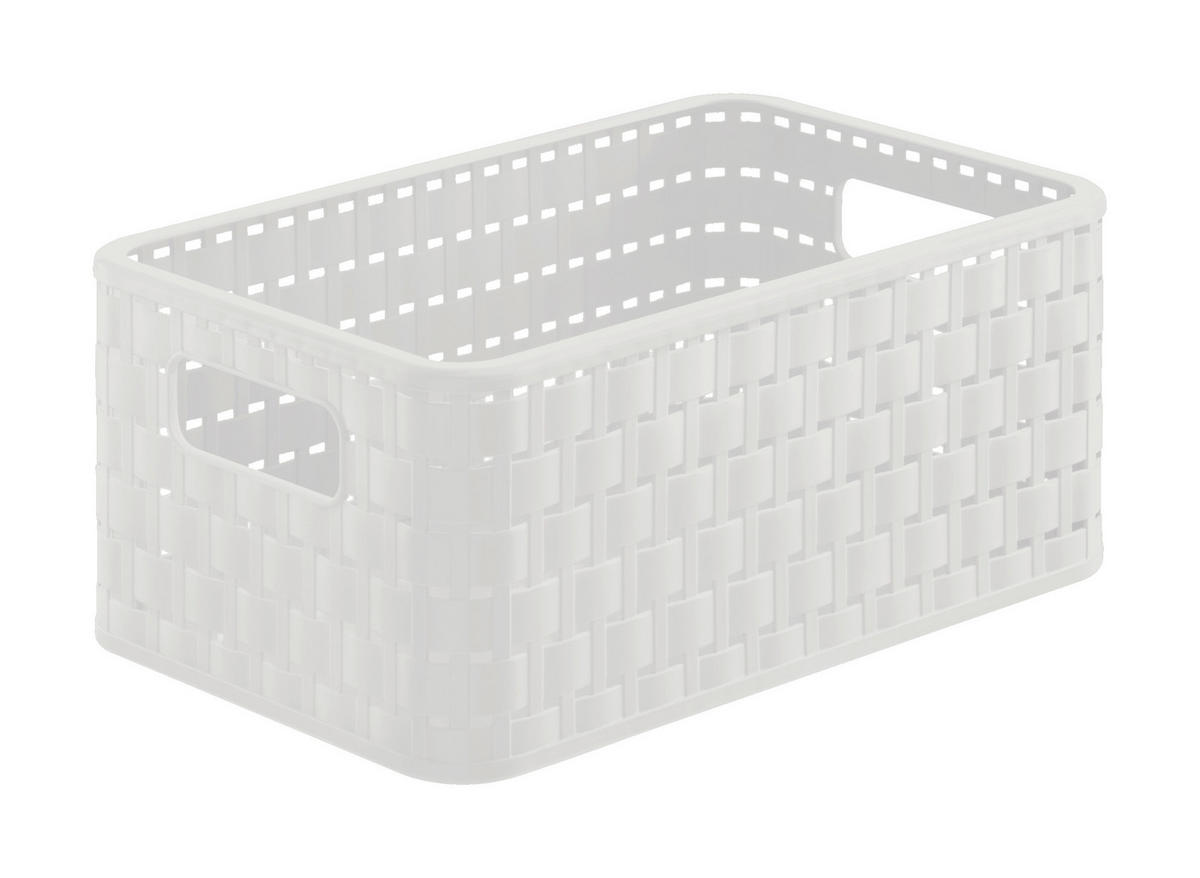 KORB - Weiss, Basics, Kunststoff (28/18,5/12,6cm) - Rotho