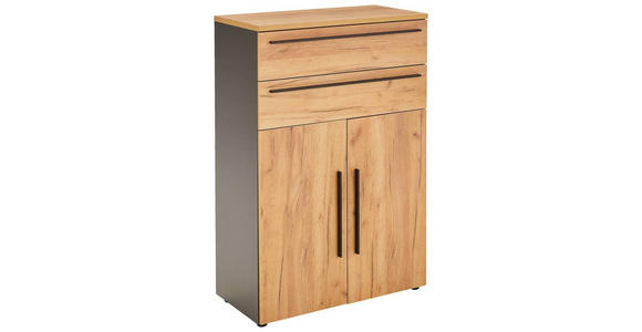 HIGHBOARD in 80/120/40 cm - Eichefarben/Schwarz, MODERN, Holzwerkstoff/Kunststoff (80/120/40cm) - Novel