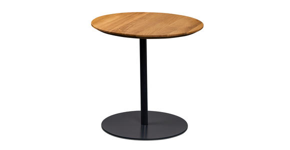 BEISTELLTISCH 50/50/49 cm Wildeiche massiv Anthrazit, Wildeiche  - Wildeiche/Anthrazit, Design, Holz/Metall (50/50/49cm) - Xora