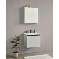 BADEZIMMER 3-teilig  in  - Kaschmir/Weiß Hochglanz, MODERN, Glas/Keramik (60/119/46cm) - MID.YOU