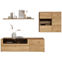 WOHNWAND 288,4/196,2/54,5 cm  in Eichefarben  288,4/196,2/54,5 cm    - Eichefarben, Natur, Glas/Holz (288,4/196,2/54,5cm) - Valnatura
